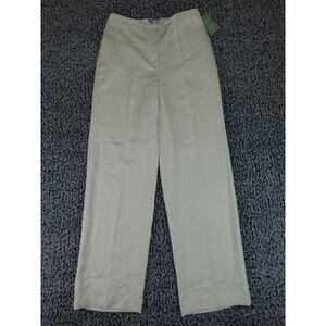 HM Conscious Wide Leg Trousers Womens 8 Cream High Rise Recycled Blend New